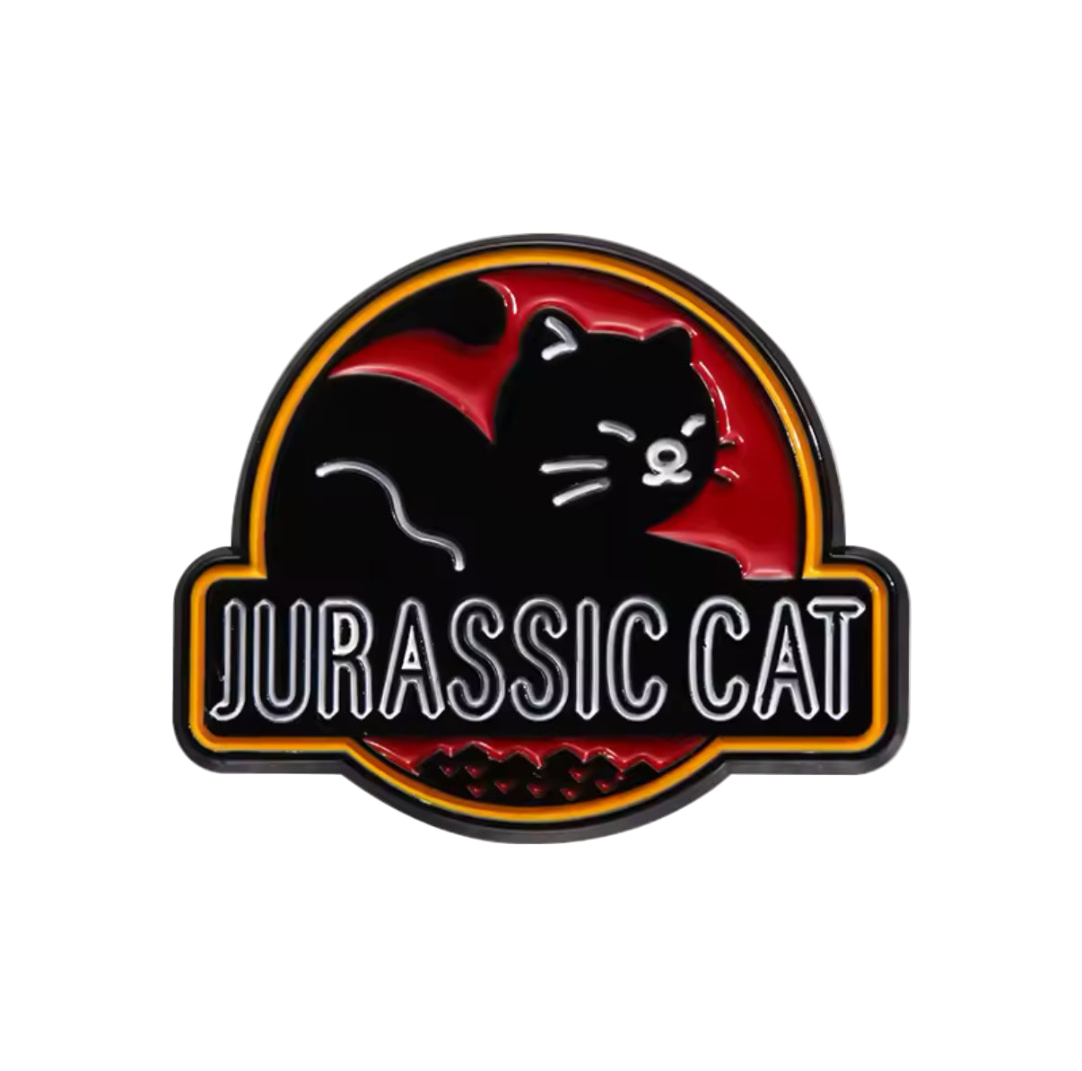 Pin de gato "Jurassic Cat"