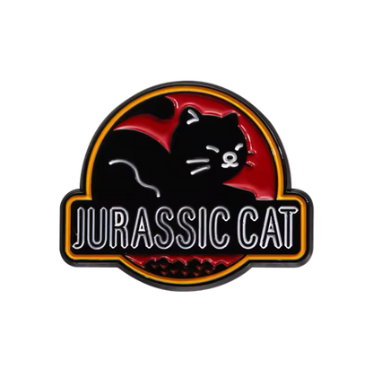 Pin de gato "Jurassic Cat"