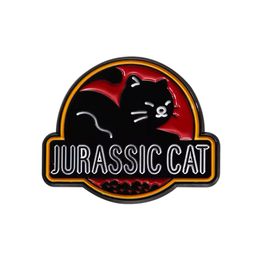 Pin de gato "Jurassic Cat"