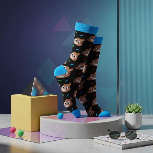 Calcetines con forma de caca de emoji