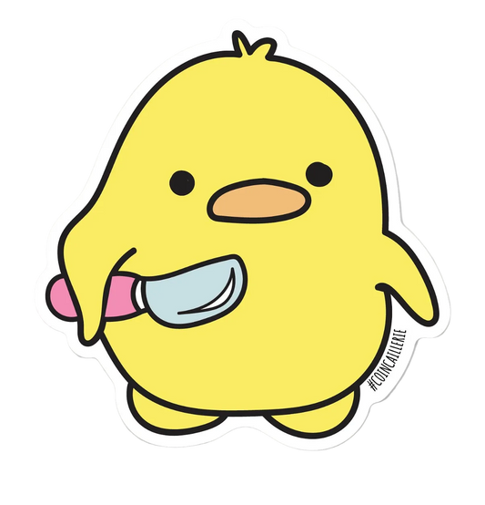 Sticker Canard avec Couteau