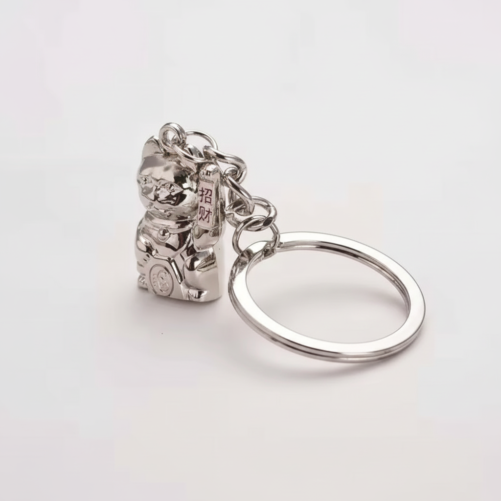 Llavero gato de la suerte