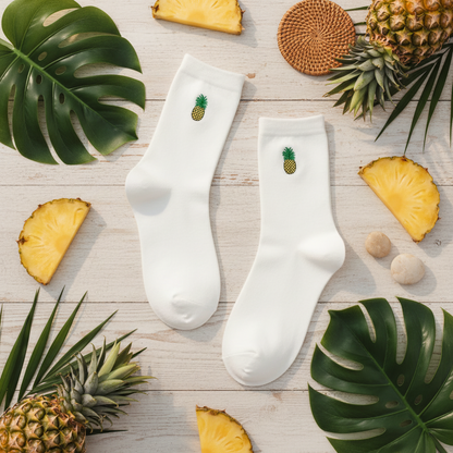 Calcetines de piña bordados