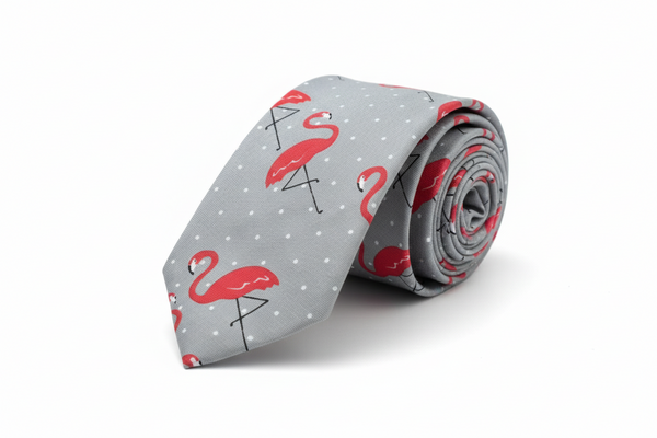 Corbata de flamenco rosa