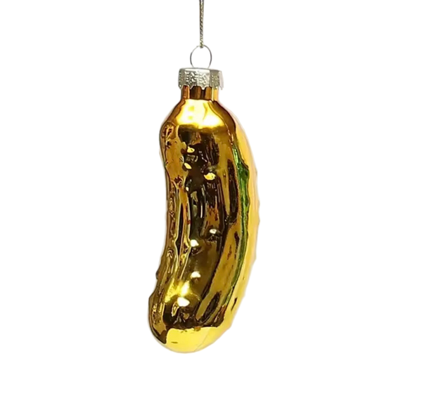 Boule de Noël Cornichon Doré