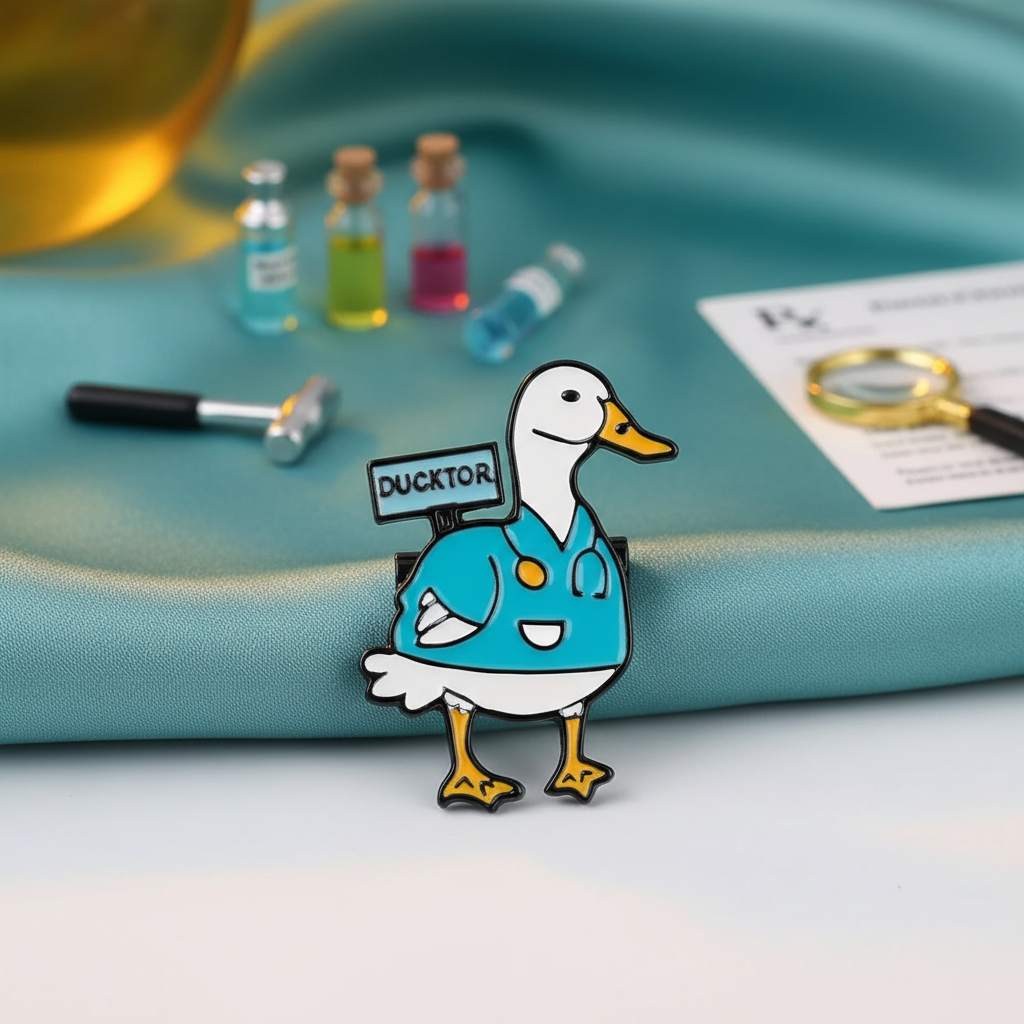 Pin de pato blanco Ducktor