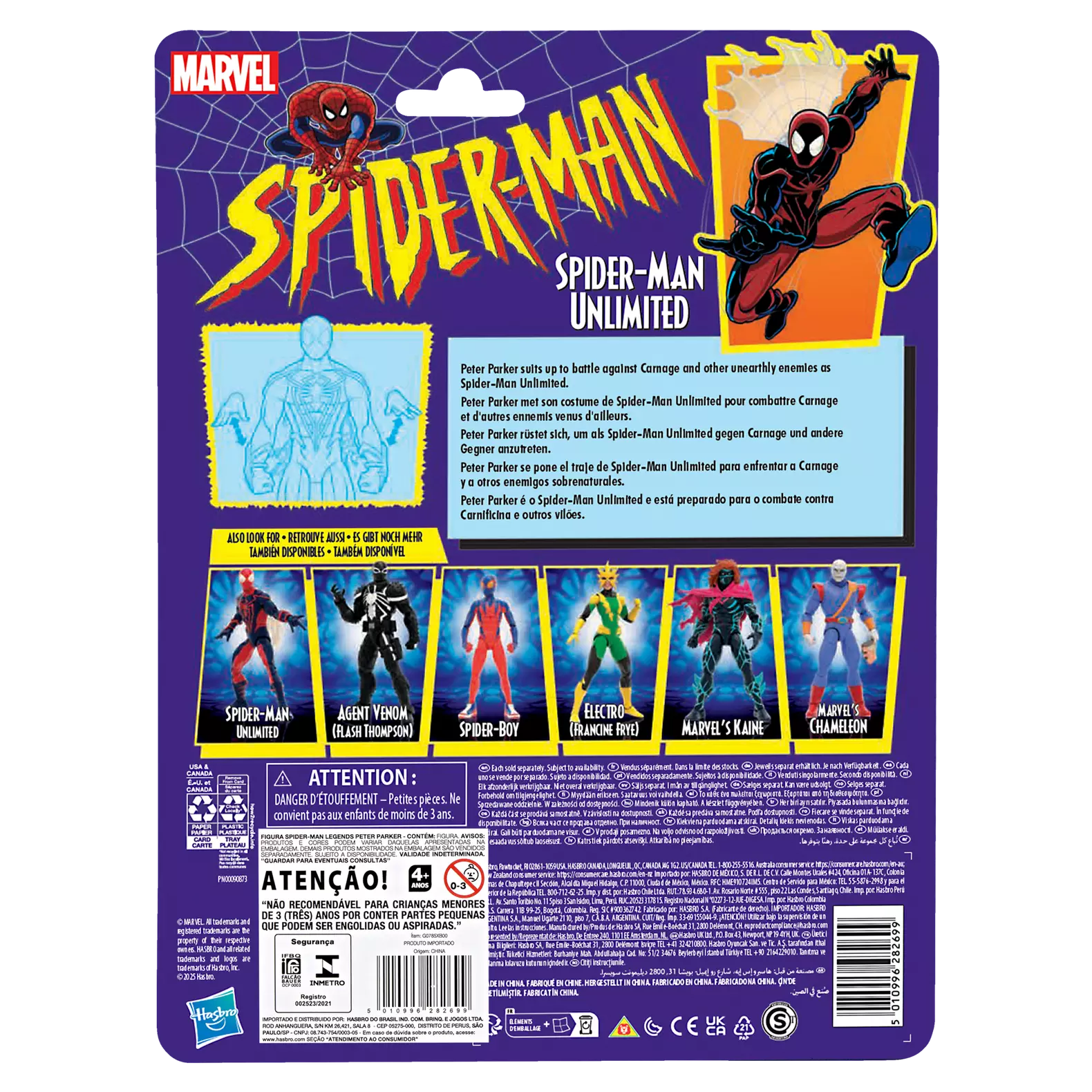 marvel legends series spider man unlimited hasbro