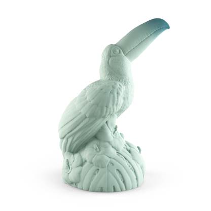 Blue side view of The Eden Lamp by Marke Newton for Goodnight Light, contemporary table lamp for living room