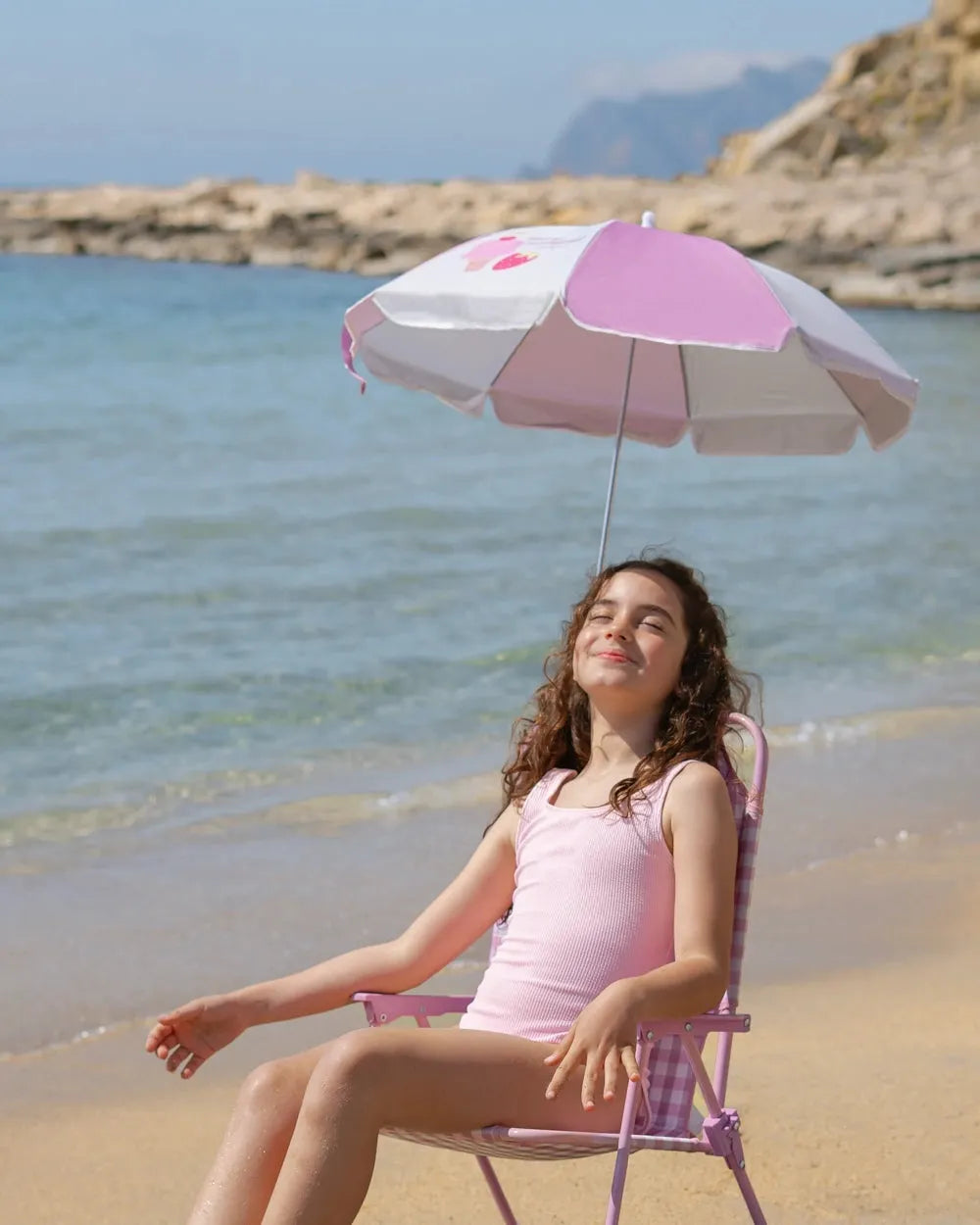 Silla de playa infantil con sombrilla – FRAGOLA