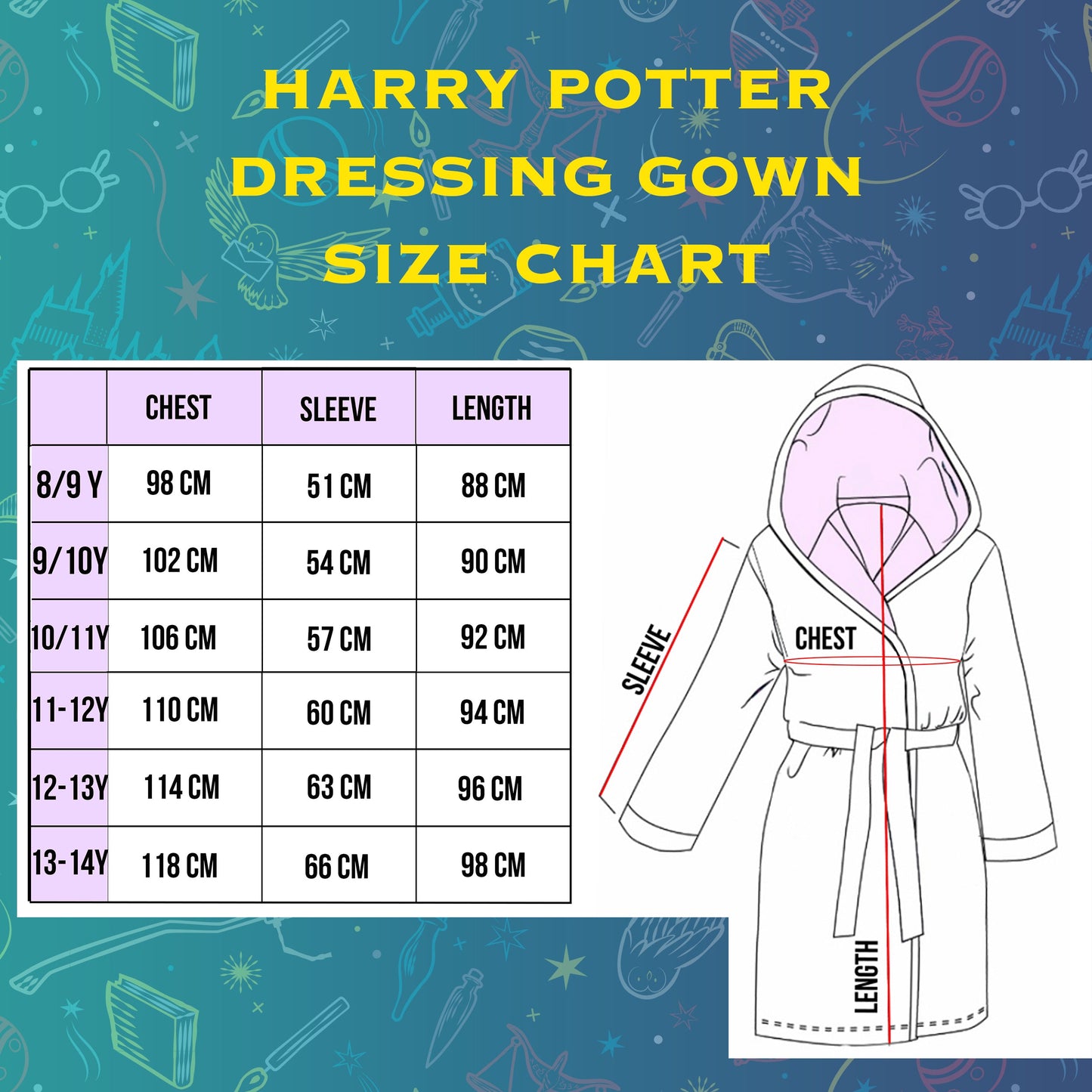 Personalized Harry Potter Robe - Black