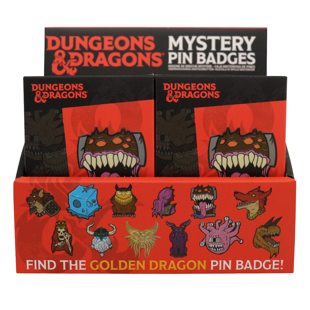Display de 12 blind boxes Dungeons & Dragons - 50e anniversaire - pin’s mystère