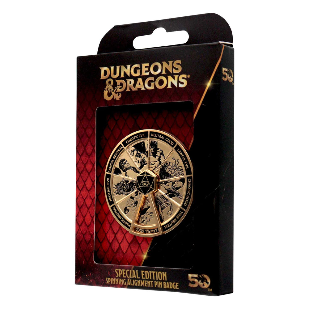Dungeons & Dragons Pin - 50th Anniversary Antique Gold Spinner