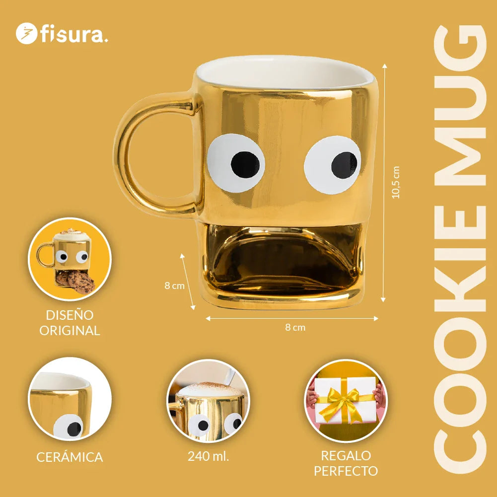 Mug à biscuits doré – 240 ml