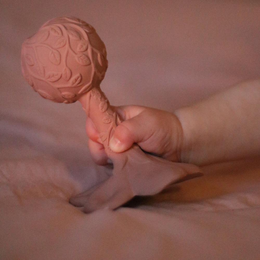 Pink Frangipani Rattle