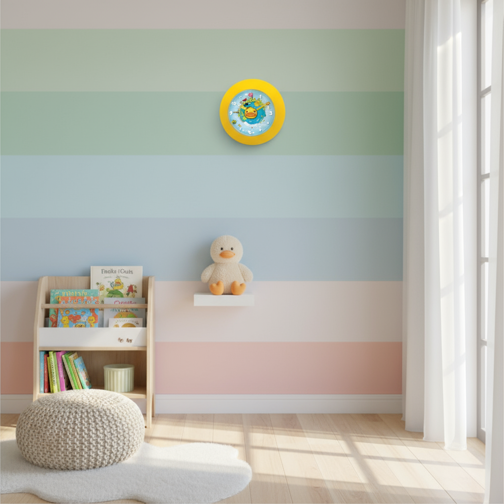 Relógio de pato amarelo