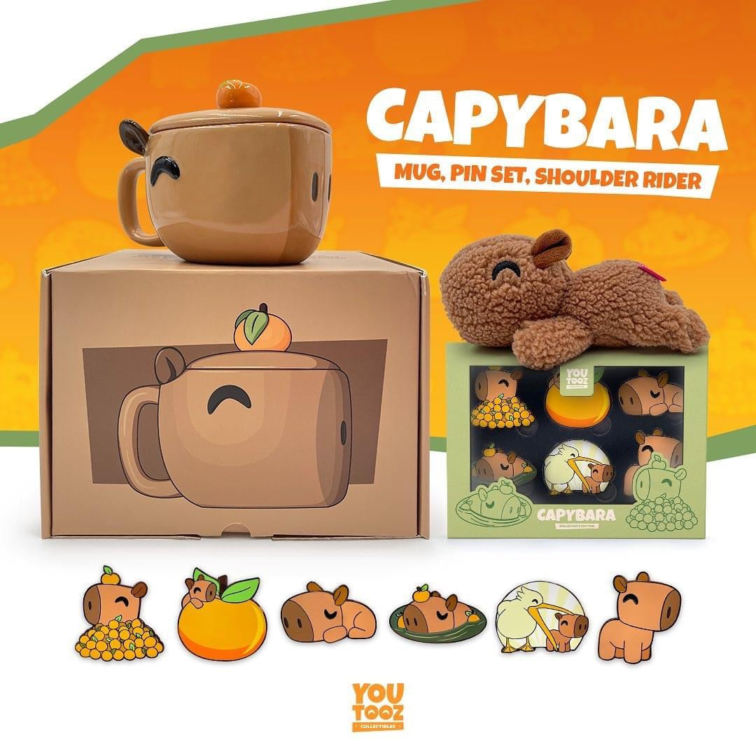 capybara shoulder rider plush youtooz