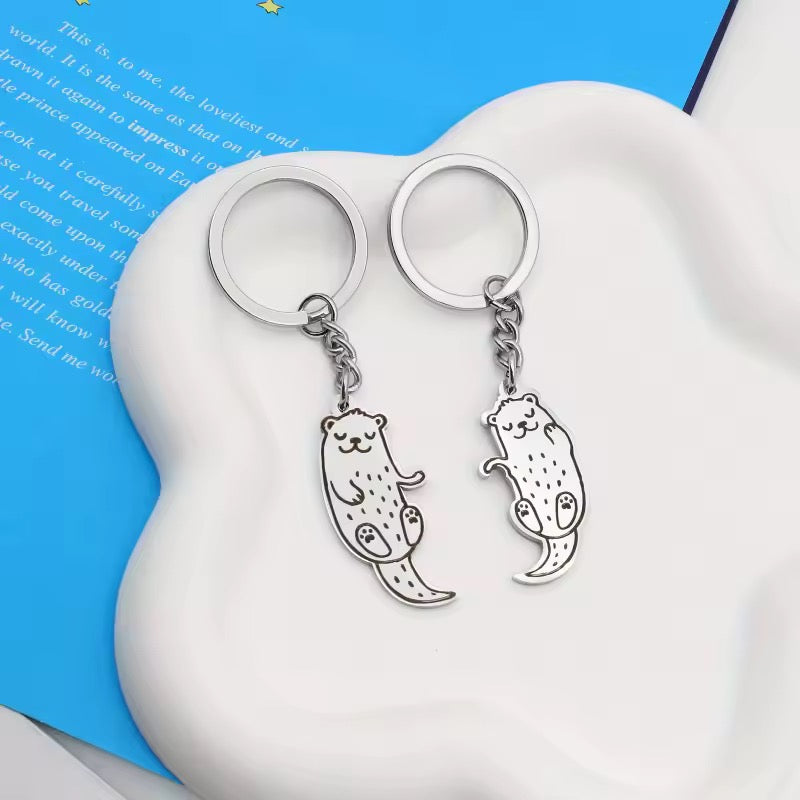 Otter Couple Keychain