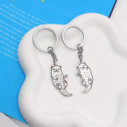 Otter Couple Keychain