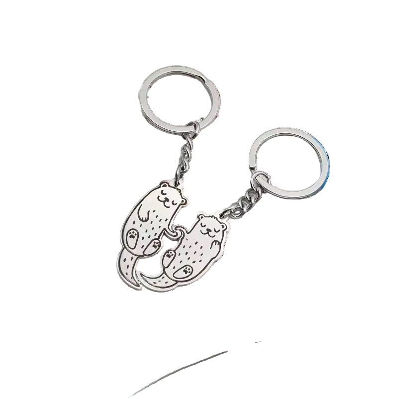 Otter Couple Keychain