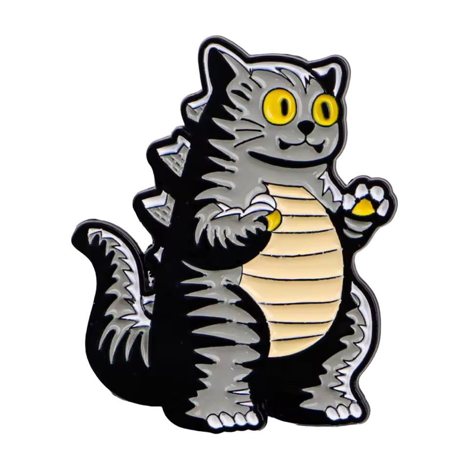 Pin's Chat "Catzilla"