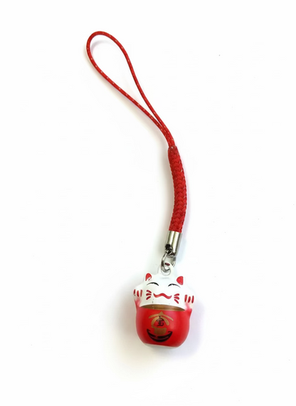 Llavero de Campanilla del Gato de la Suerte