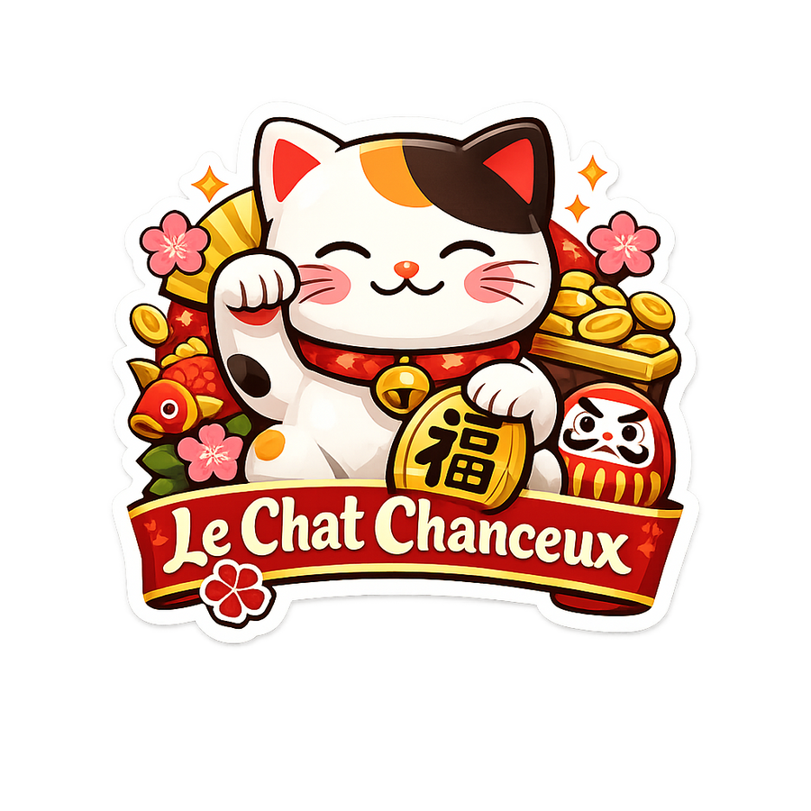 Sticker Maneki Neko – Le Chat Chanceux