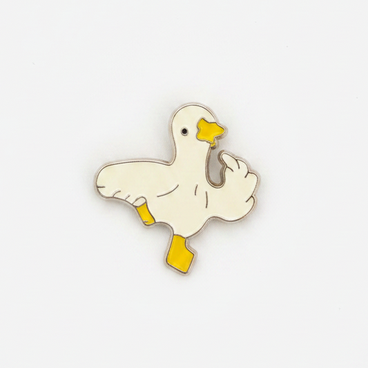 Anstecknadel „Fröhliche weiße Ente“
