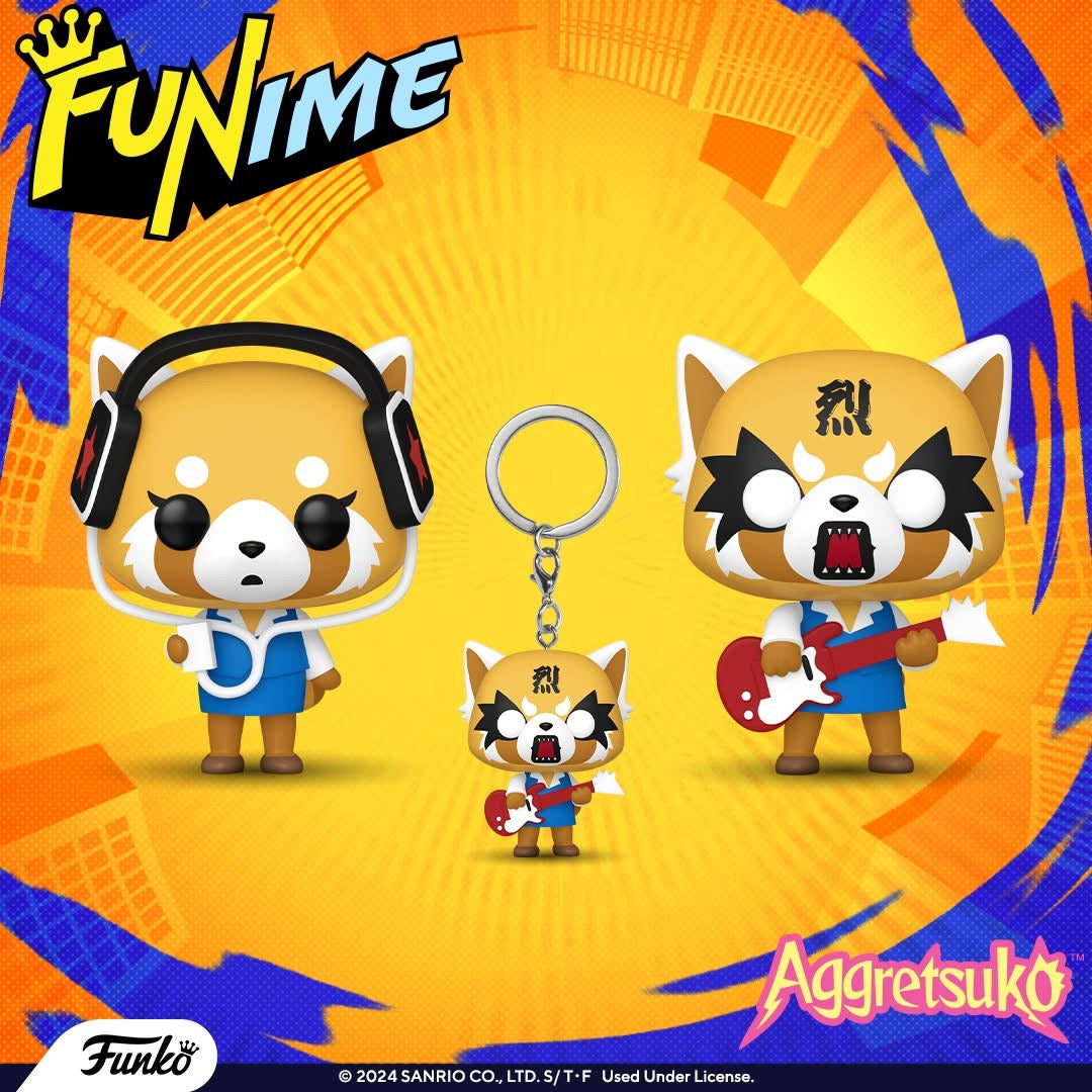 ¡Estallido! Aggretsuko con auriculares