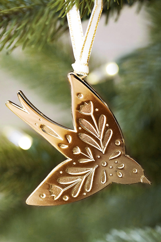 Swallow - Christmas Ornament