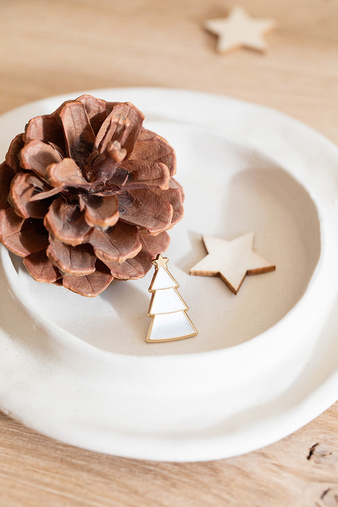 White Christmas Tree - Pins