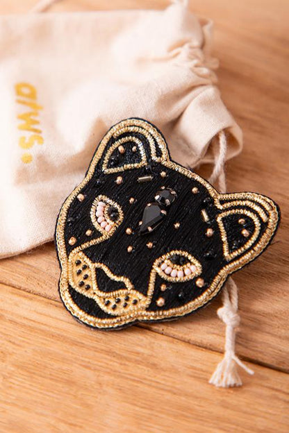 Black Leopard - Brooch