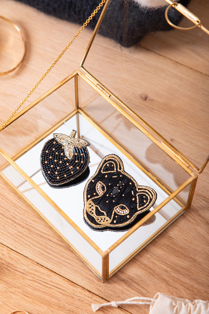Black Leopard - Brooch