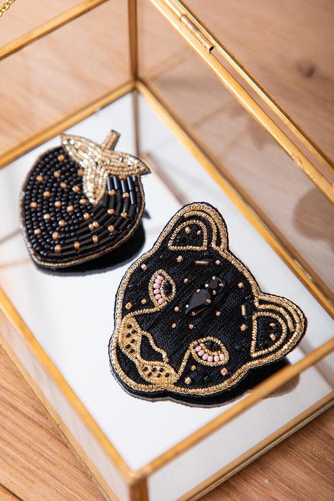 Black Leopard - Brooch