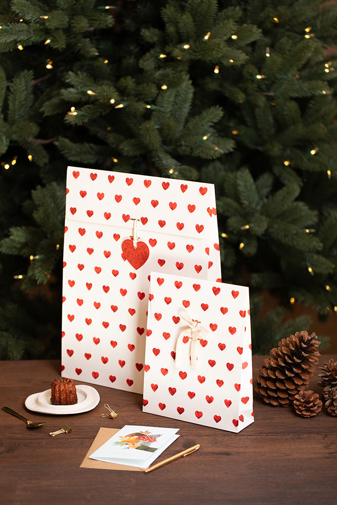 Red hearts - Gift tag
