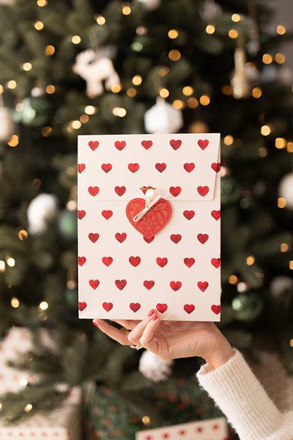 Red hearts - Gift tag