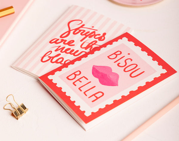 Duo Bisous Bella Stripes - Pocket Notebook A6 DUO