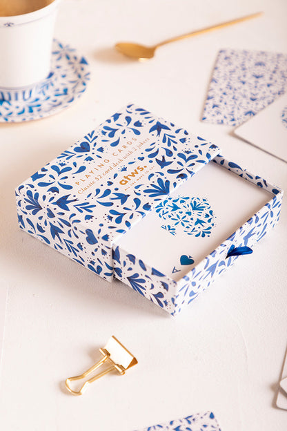 Blue swallows - Playing cards