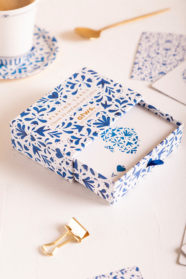 Blue swallows - Playing cards