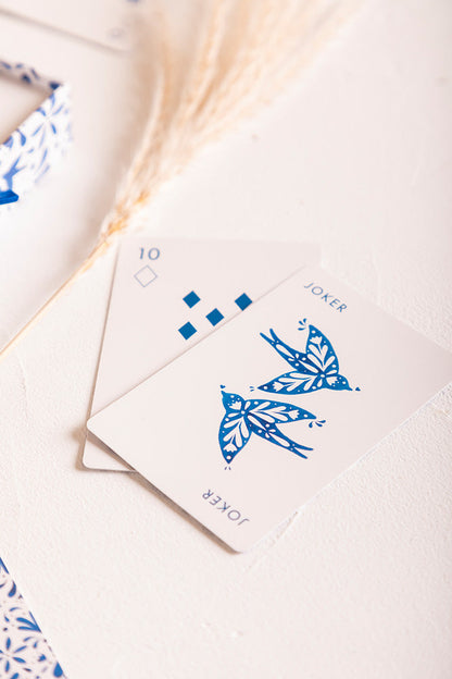 Blue swallows - Playing cards