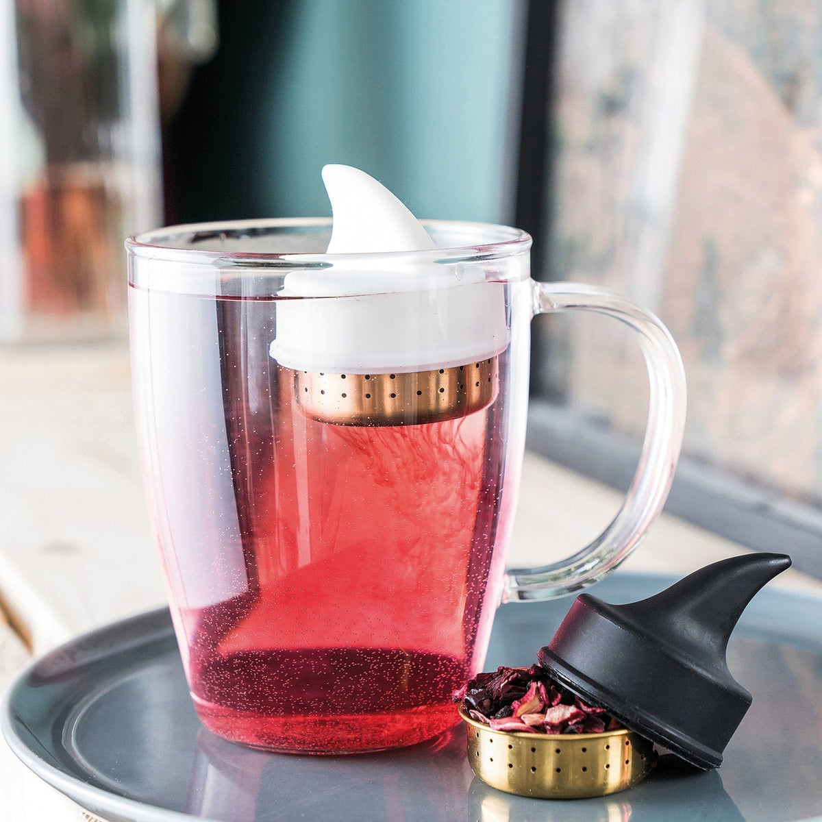 Infusor de chá de tubarão