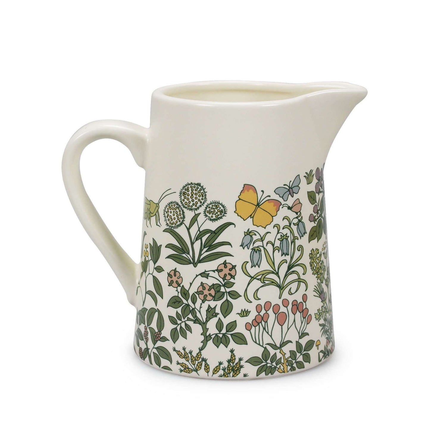 Pichet céramique Voysey Jardin botanique Faune et flore