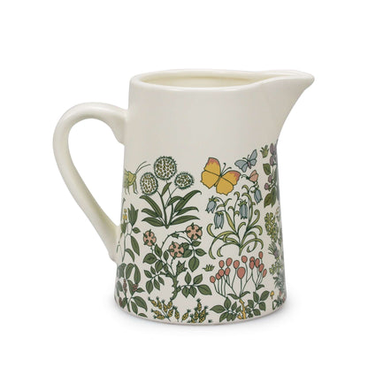 Pichet céramique Voysey Jardin botanique Faune et flore