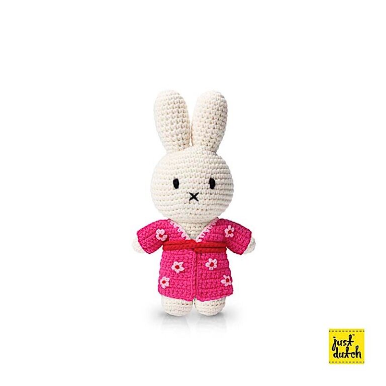 Peluche en Crochet Lapin Miffy - Robe Multicolore