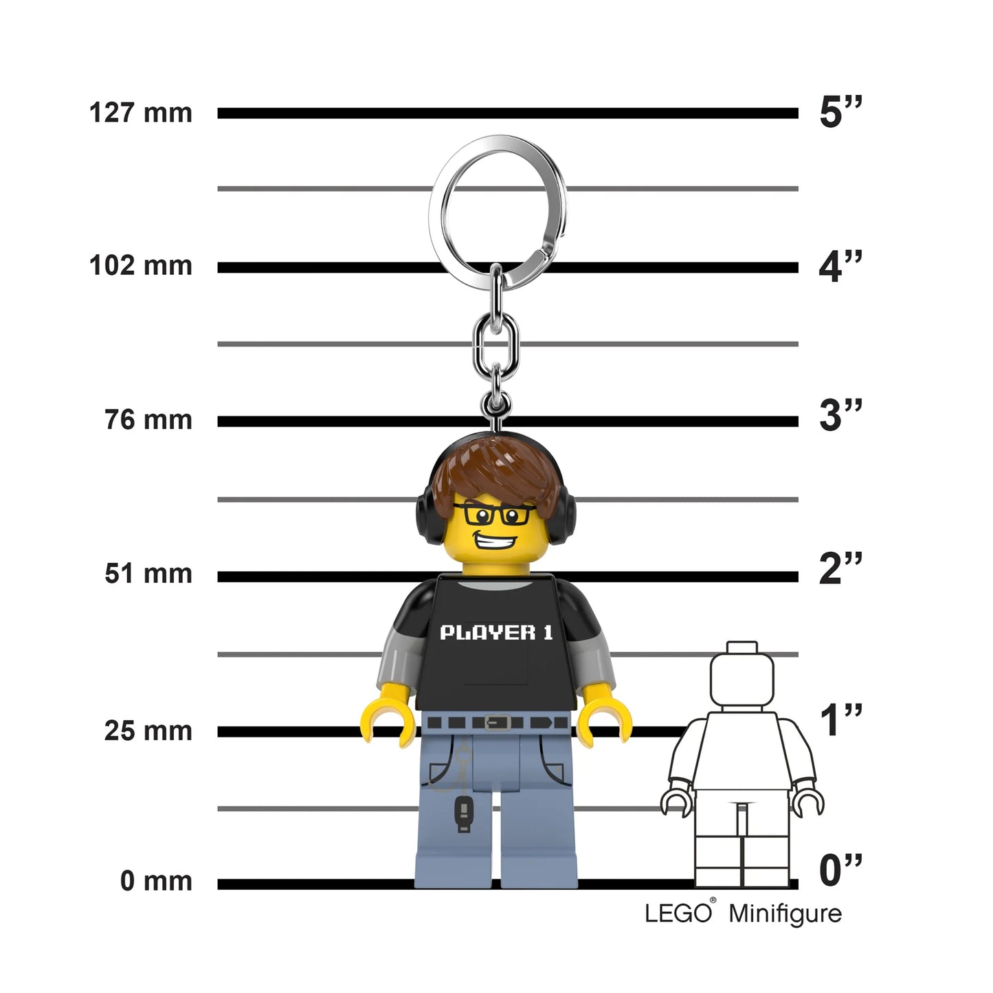 Porte-clés lumineux LEGO - Gamer