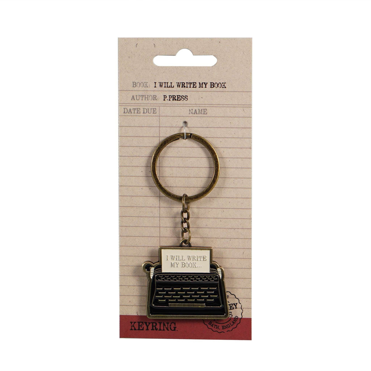Porte-clés Pulteney Press J'écrirai
