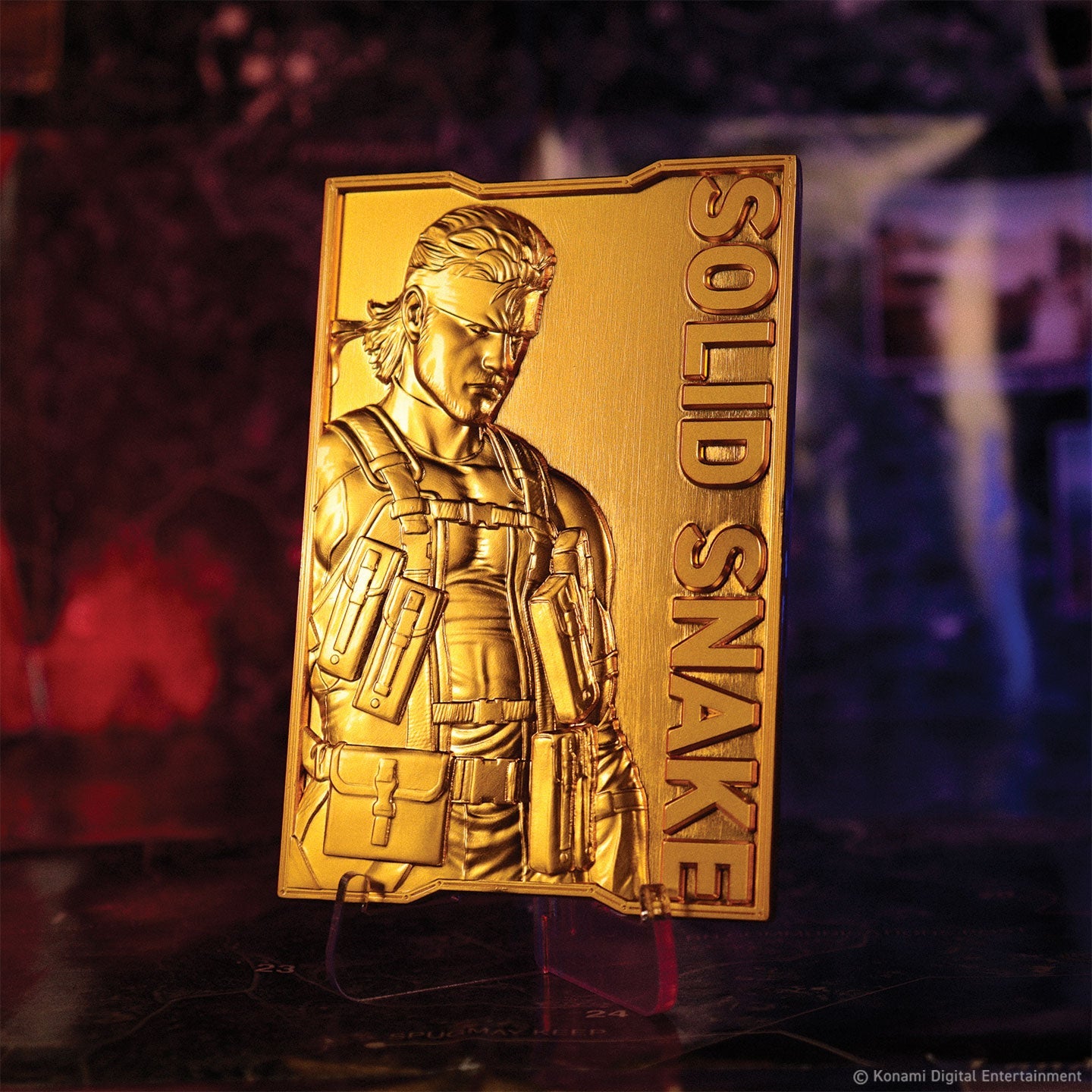Lingot collector Metal Gear Solid - 2 24k Gold Plated Snake