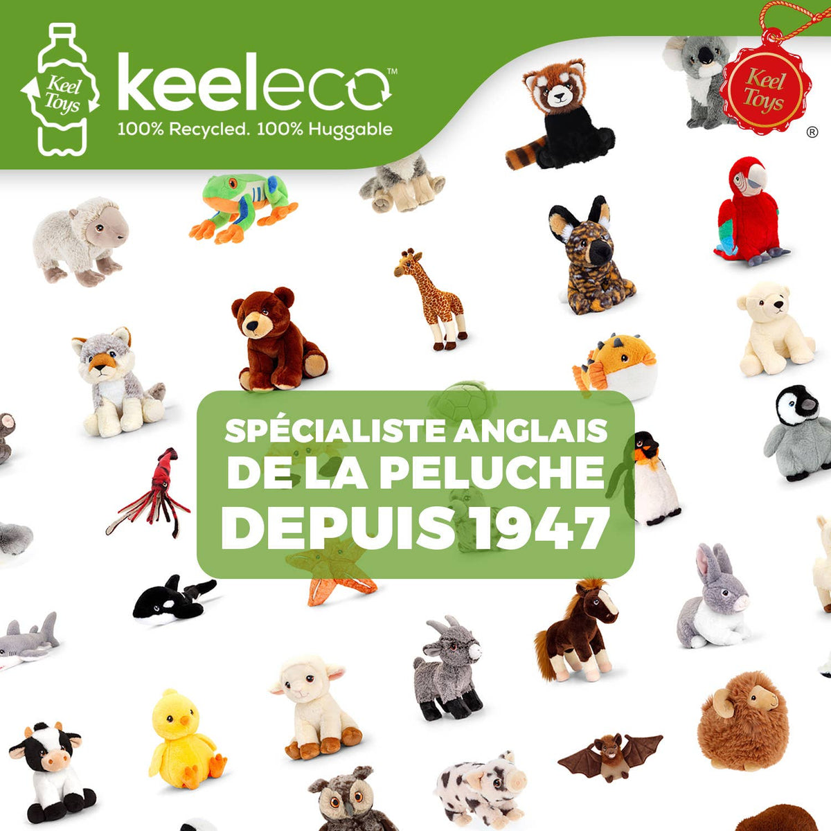 Peluche perroquet Keeleco 20 cm