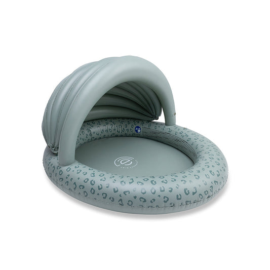 Kids Pool - Green - Leopard - Ø 100 cm with Canopy