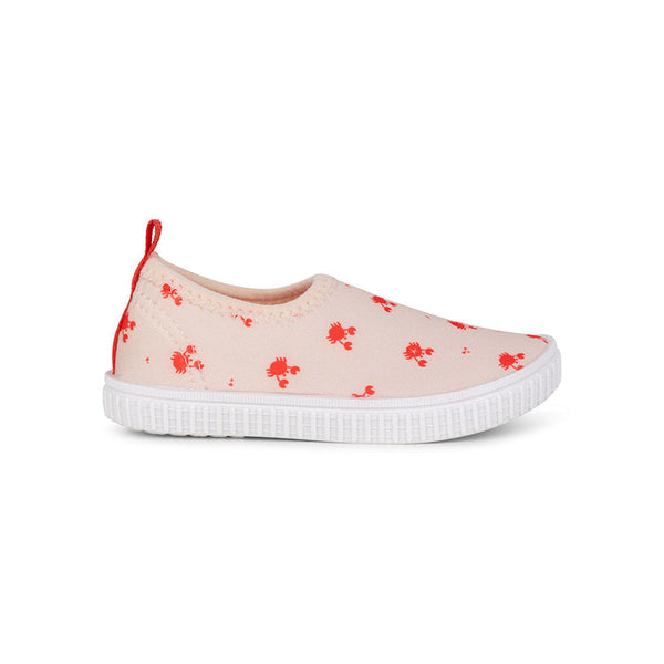 Kids Water Shoes- Beige/Red - Crabby