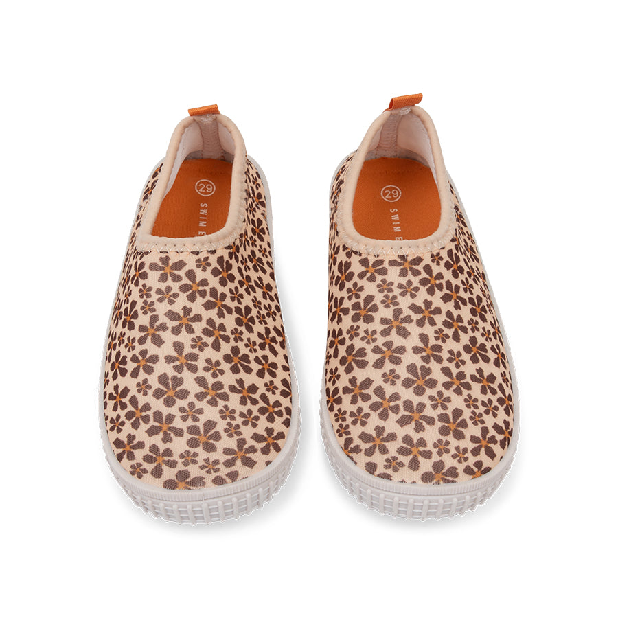 Kids Water Shoes - Orange - Wild Flowers - Size 19-29